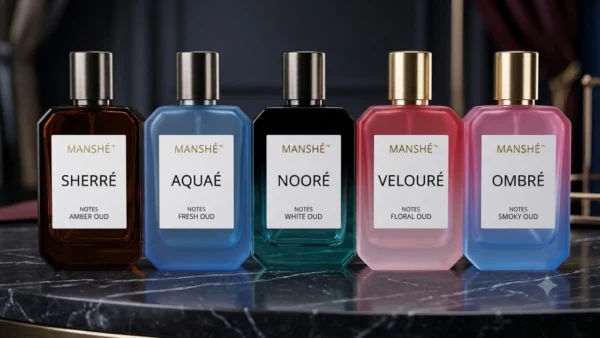 download MANSHÉ Fragrances® ROYAL COLLECTION - BATCH 001 Pack of 5 Perfumes + Premium Watch + Leather Wallet
